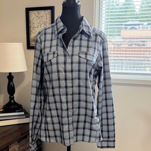 Columbia Women’s Casual Blue Checkered Shirt